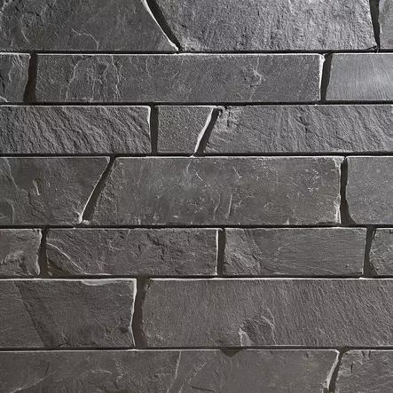 Luonnonkivilaatta Sisu Uoma, musta, luonnonpäät, 300xvapaa, paksuus 10-30mm - Verhouskivet - 4142 - 1