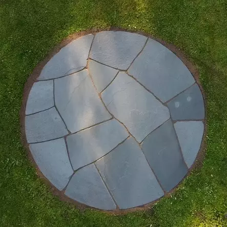 Easystone liuskekivipatio valmiiksi muotoiltu ympyrä - Useita kokoja - Altan harmaa 2cm - Liuskekivet - 3084 - 1