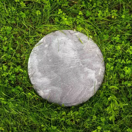 Askelkivi, liuskekivi Bernardos harmaa pyöreä 400mm x 20mm - Askelkivet ja polkukivet - 2935 - 1