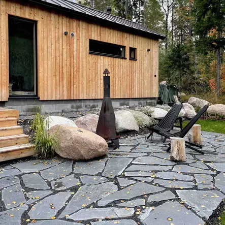 Liuskekivi, Bernardos harmaa 2-4 cm, pihakivi, 20m2 pakkaus - Liuskekivet - 2946 - 1