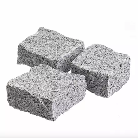 Noppakivi Kurun Harmaa graniitti 10x10x5 cm, Matala kotimainen luonnonkivi - Noppakivet ja nupukivet - 2629 - 1